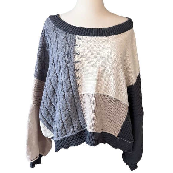 POL Color Block Long Sleeve Hooded Sweater main image 0